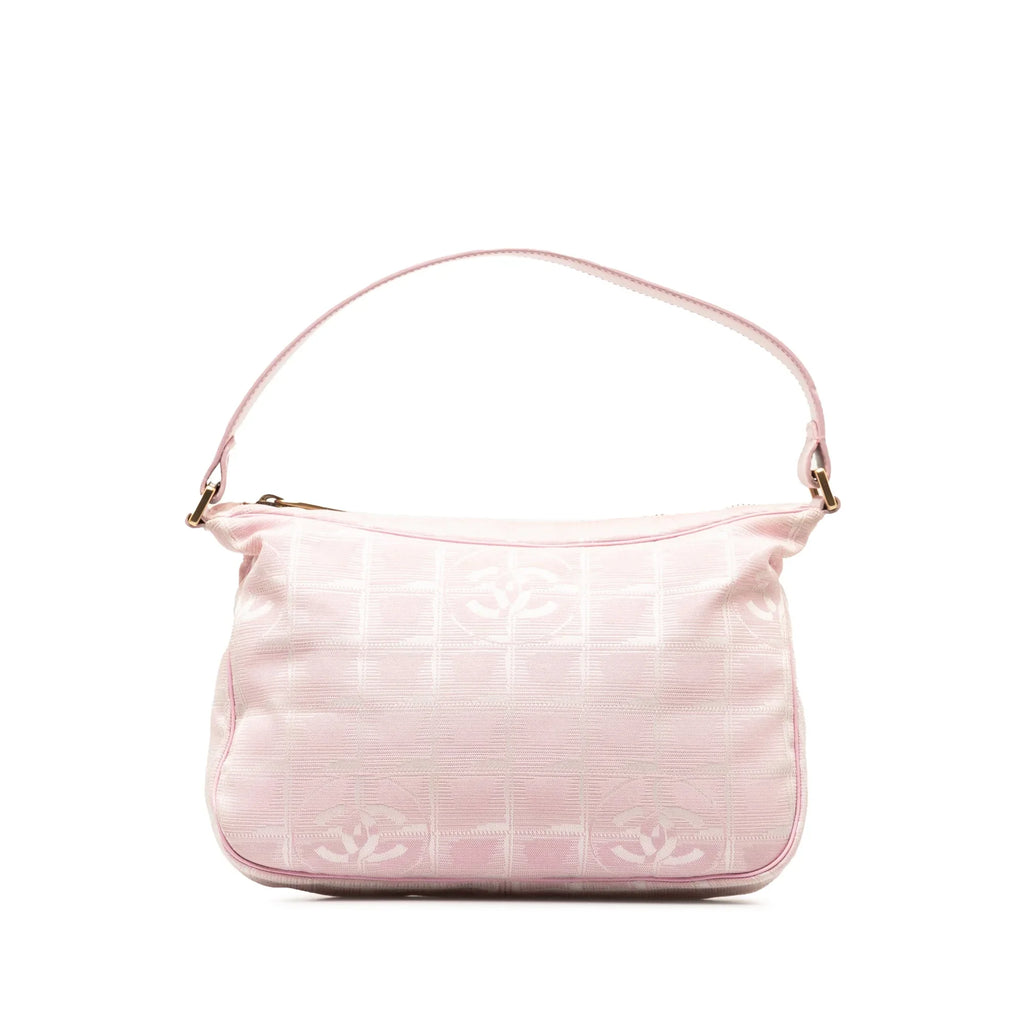 Second-Hand Authenticated Chanel New Travel Line Handbag Nylon Fabric Pink Top Handlebag Unisex (Good)