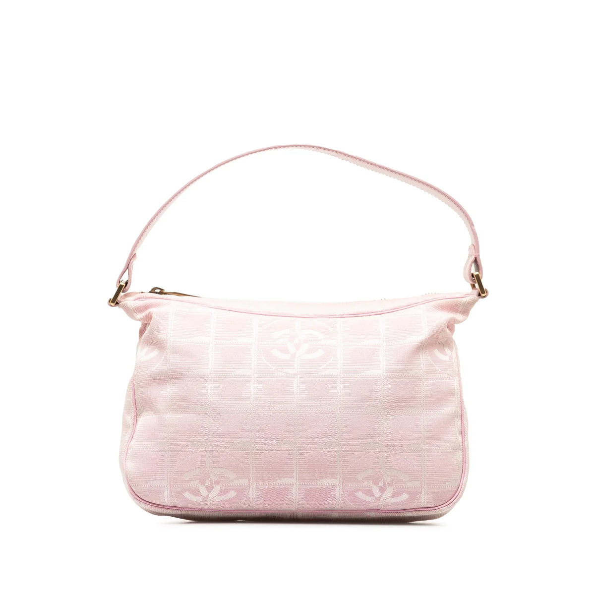 Second-Hand Authenticated Chanel New Travel Line Handbag Nylon Fabric Pink Top Handlebag Unisex (Good)