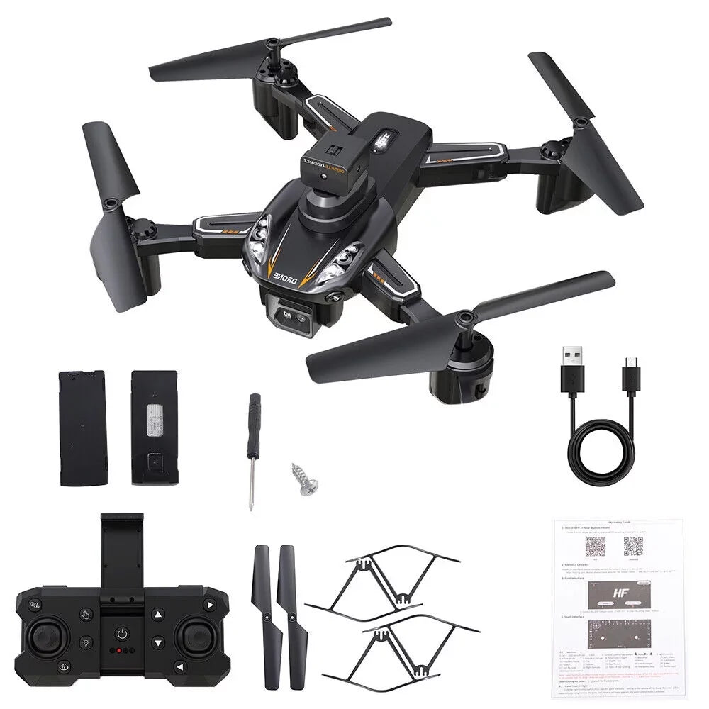 HD Avoidance 4K Obstacle Dual Camera Drone Technology JLLOM Design Foldable - Quadcopter with and