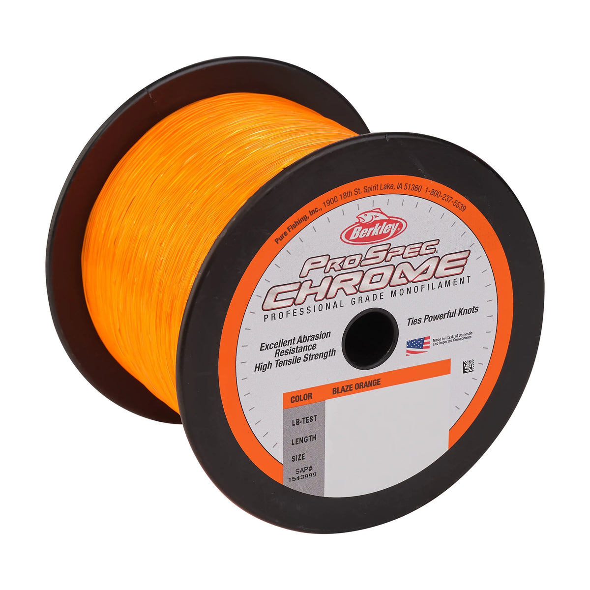 Berkley Prospec Chrome, Blaze Orange, 16Lb 7.2Kg Fishing Line