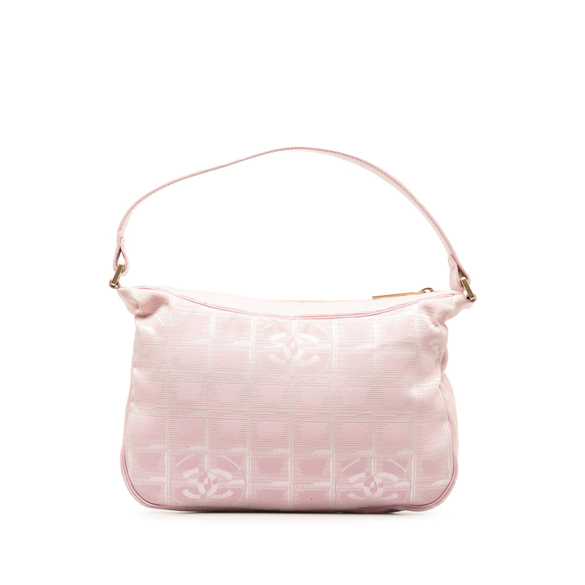 Second-Hand Authenticated Chanel New Travel Line Handbag Nylon Fabric Pink Top Handlebag Unisex (Good)