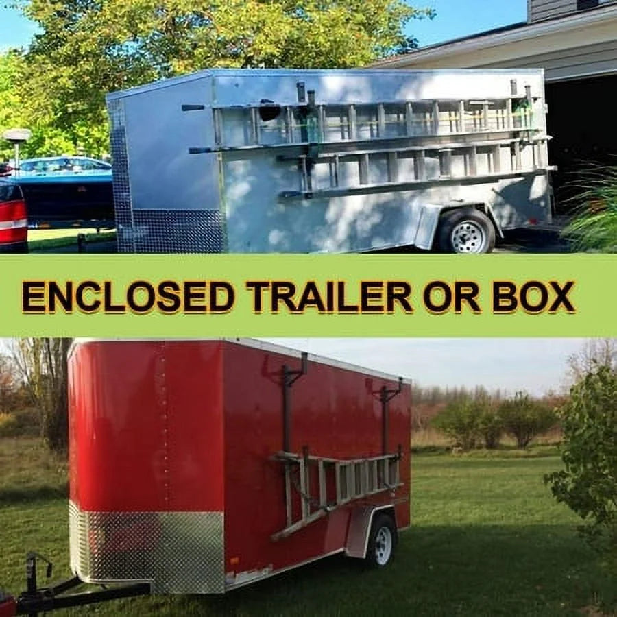 1 Trailer Cargo 2 Adjustable Exterior Trailer Out Rack - or Enclosed Side 2 Mount Wall Universal Ladders Bars Kojem Carry Side for Ladder