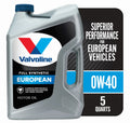 Valvoline Vehicle QT European Full 0W-40 Motor Synthetic 5 Oil