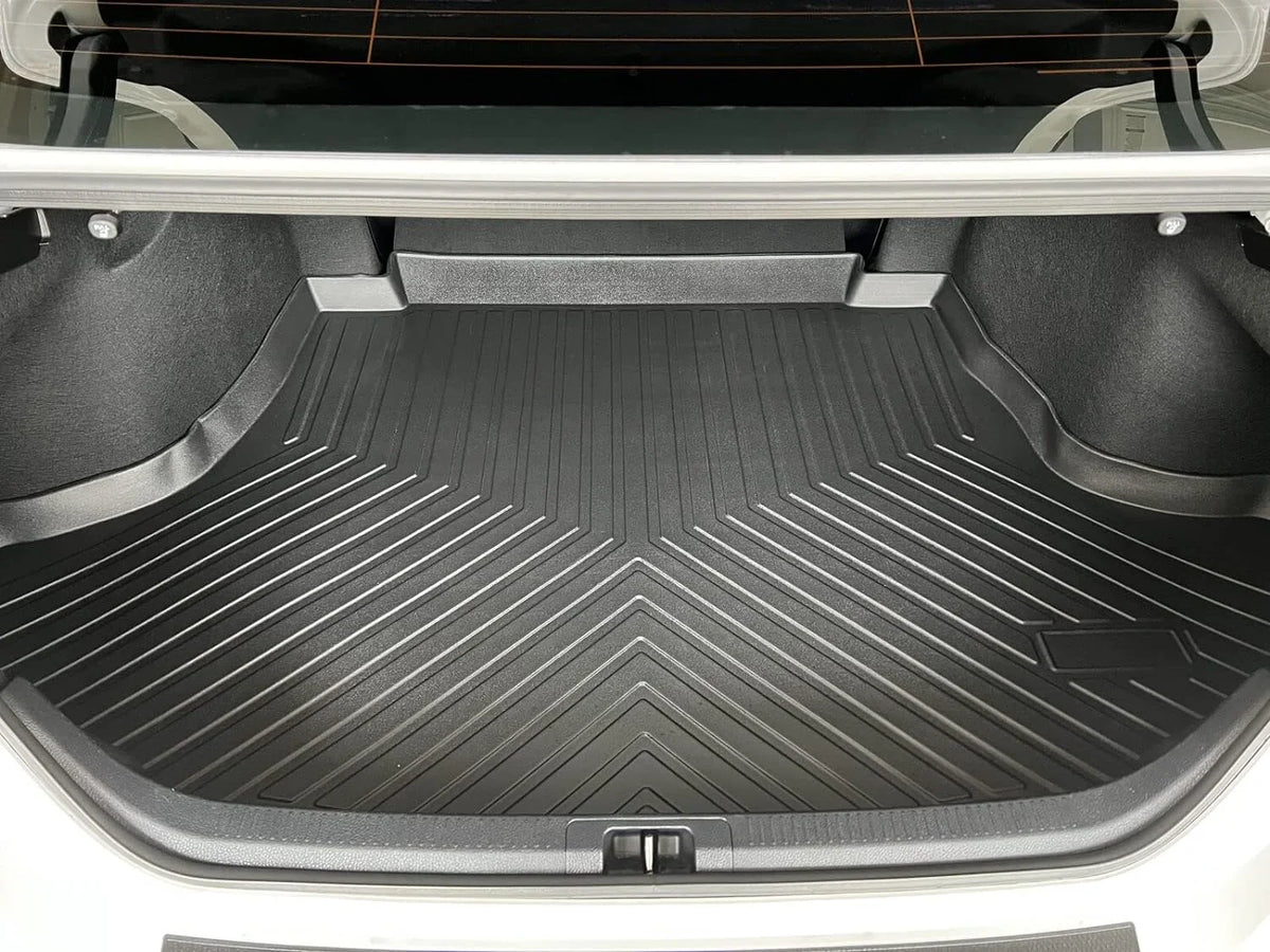 Eaccessories Ea Cargo Liner – Trunk Mat For Toyota Camry 2018-2024 – Weather-Resistant Trunk Mats For Cars With Raised Lip – Non-Slip Car Trunk Mat Rubber – Easy To Install – Laser Pre-Cut Design