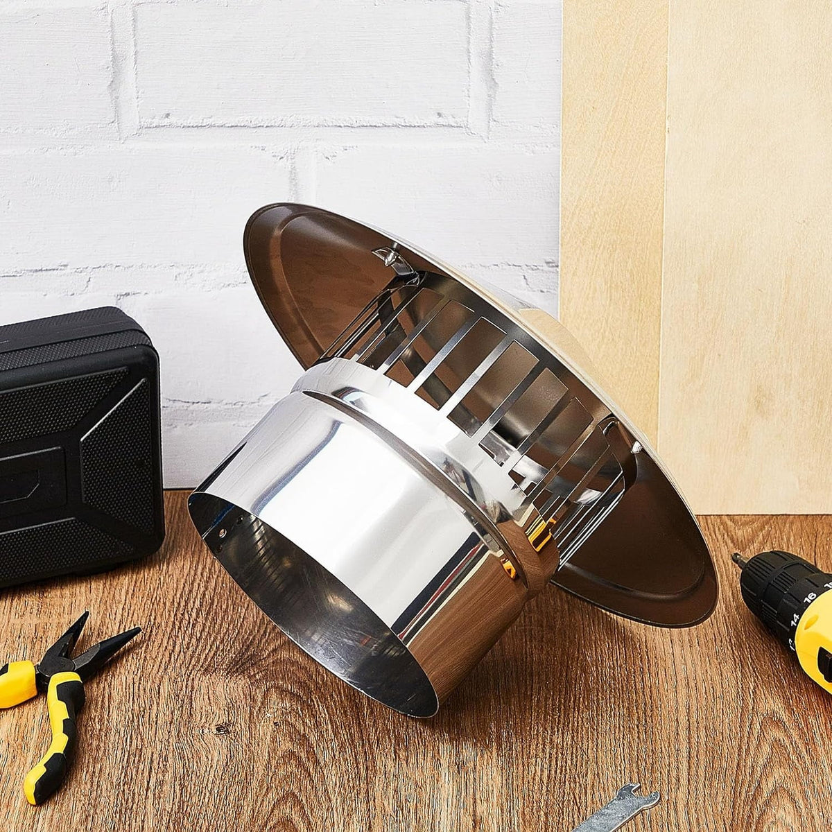 6 Inch Cone Top Chimney Cap Stainless Steel Cone Cap With Screen Chimney Cover Outside Roof Silver Fireplace Screen Cover Exterior Stove Pipe Topper For Vent Flue Family Kitchen Cooking