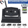 9600mAh View for Vehicle Camera, Ideal Battery, Wireless Magnetic Front/Rear Backup JLLOM WiFi