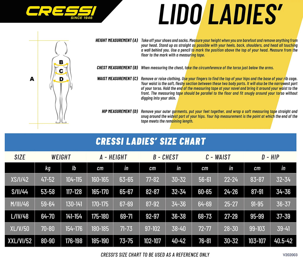2mm Cressi Women's Lido Shorty Wetsuit