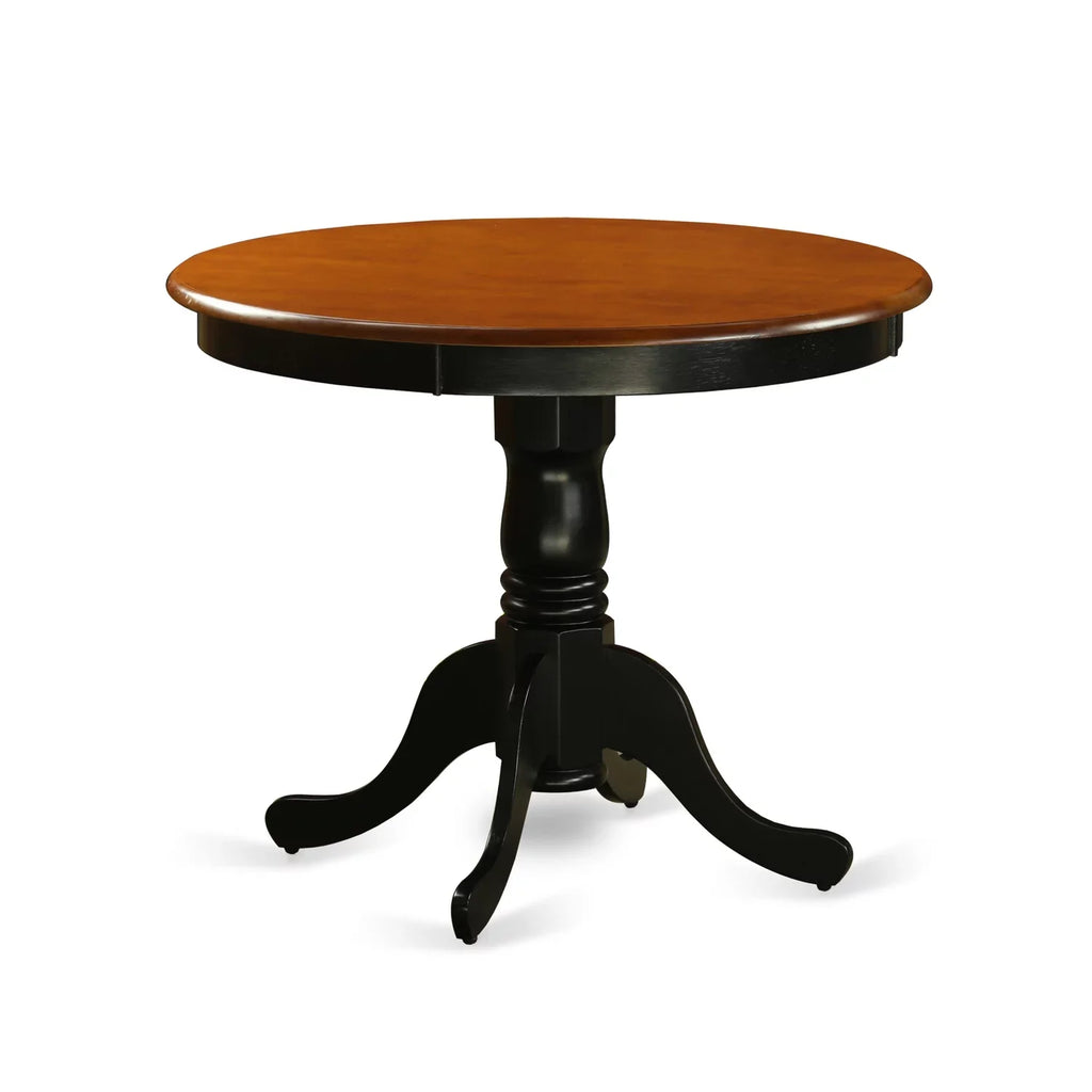Antique Wood West Black/Cherry Traditional 3-piece Dining East Set Furniture in