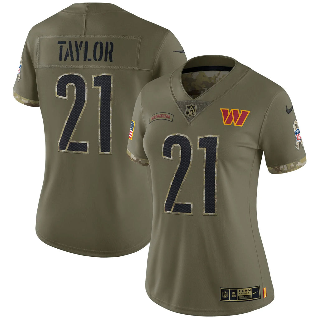 Women'S Nike Sean Taylor Olive Washington Commanders 2022 Salute To Service Retired Player Limited Jersey