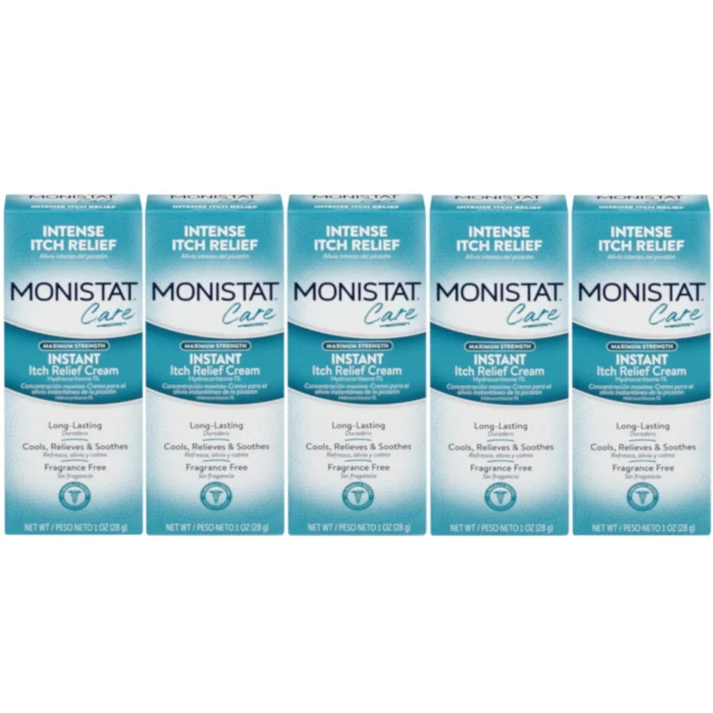 Cream, Maximum Pack Itch Instant Care 5 Monistat Relief Each 1 Strength Ounce