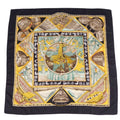 Au Pre-Owned ladies multi color Tam tam (Good) 90 silk of To sound the Muffler du Son Carre HERMES 100% Scarf