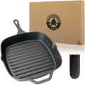 Square Medium 8 Pan Inch Grill Iron Backcountry Iron Cast Pre-Seasoned