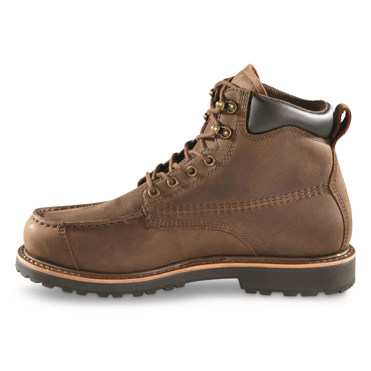 Gear Guide Leather Work Mens Moisture Shoes, Chukka Insoles, Timber Boots Waterproof Ankle Boot Rugged Wicking Pull-On