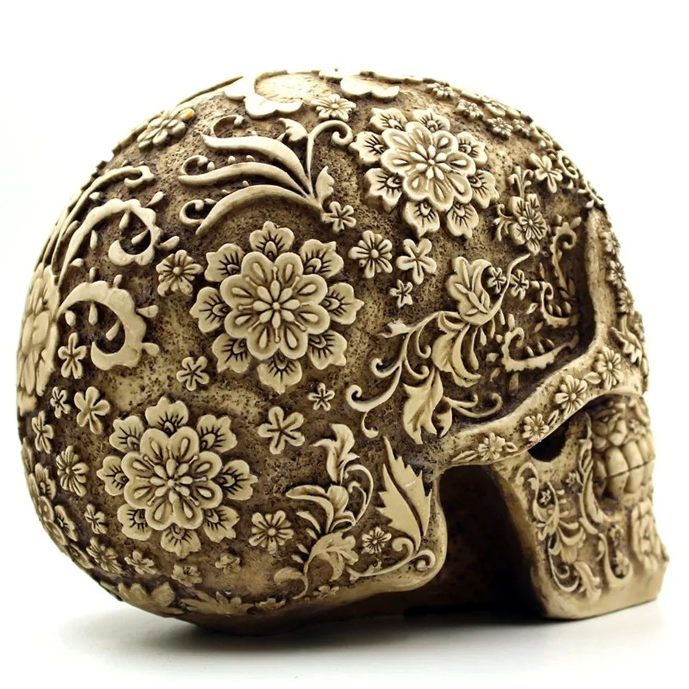 Skull And Props European Skull Trade Decoration Spoof American Retro Menghua Horror Foreign Halloween Decoration Face Mai Resin