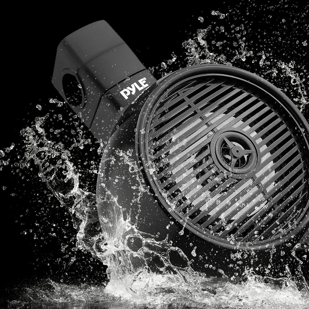 Pyle 6.5" Marine Wakeboard Bluetooth Speaker, Water Resistant 2-Way Mini Box Speaker System with LED Lights, Full Range Sound, ABS Construction for Boat or Off-Road Use, 9.45âx8.39âx12.48â Inch
