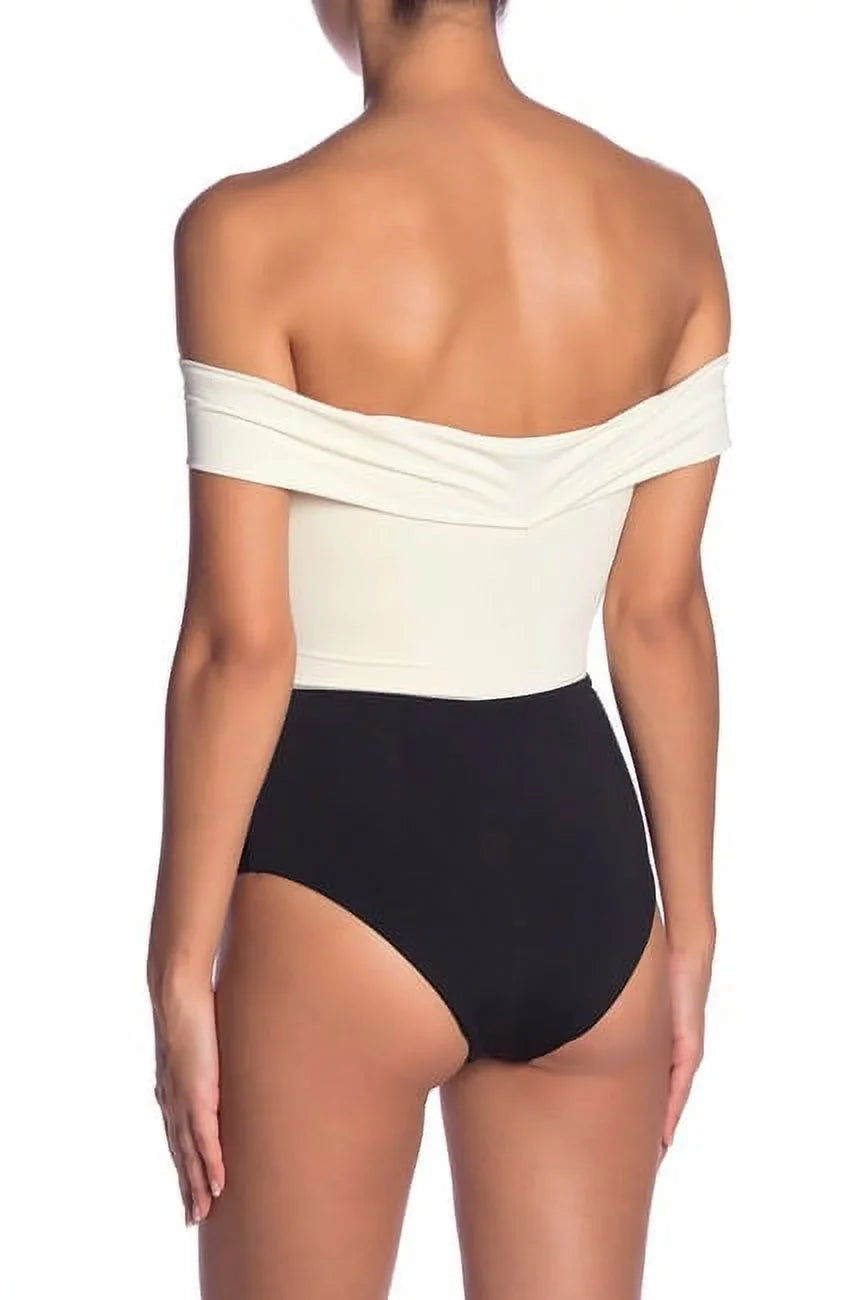 Swimsuit, L*Space Piece CREAM/BLACK/CAMEL Anja US Off-the-Shoulder One 12