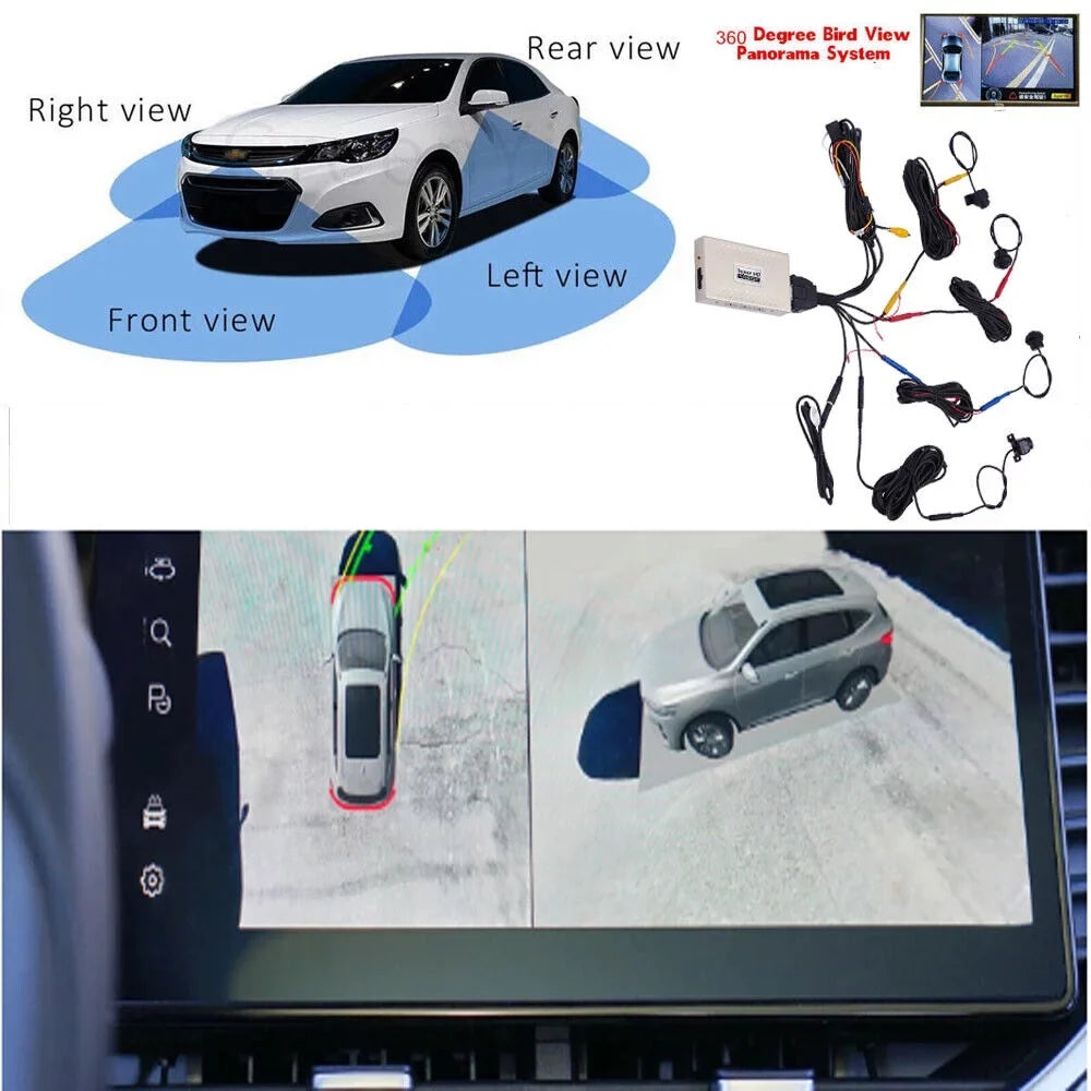 Record parking View Backup Bird Car Camera Denest Surround monitoring HD System 360 DVR