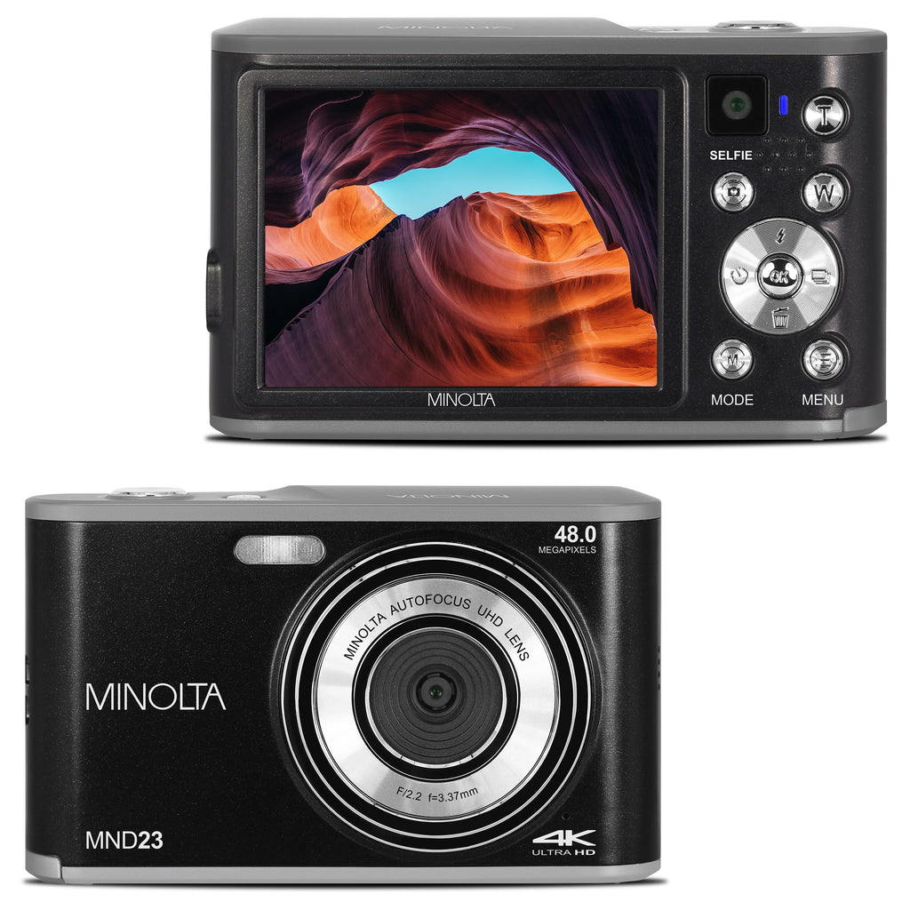 Minolta MND23 4K Selfie Digital Camera - Blue