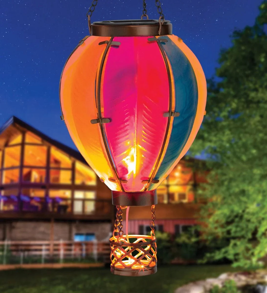 Lighted Regal Lantern, Light Solar Art LED exterior Air H - Hot Balloon
