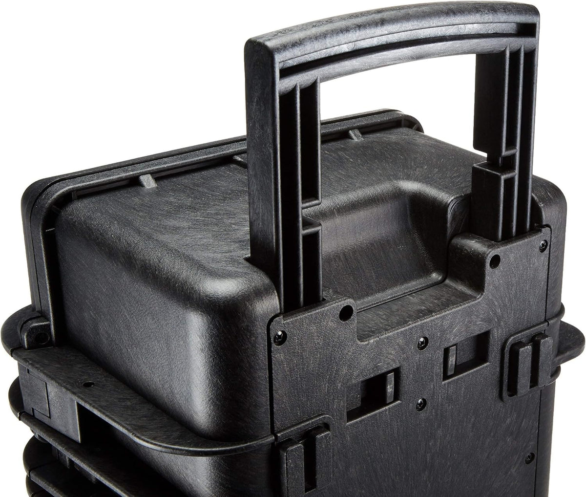 Amazon Basics Hard Protective Camera Case with Wheels, Large, Black, 22"L x 14"W x 9.8"H