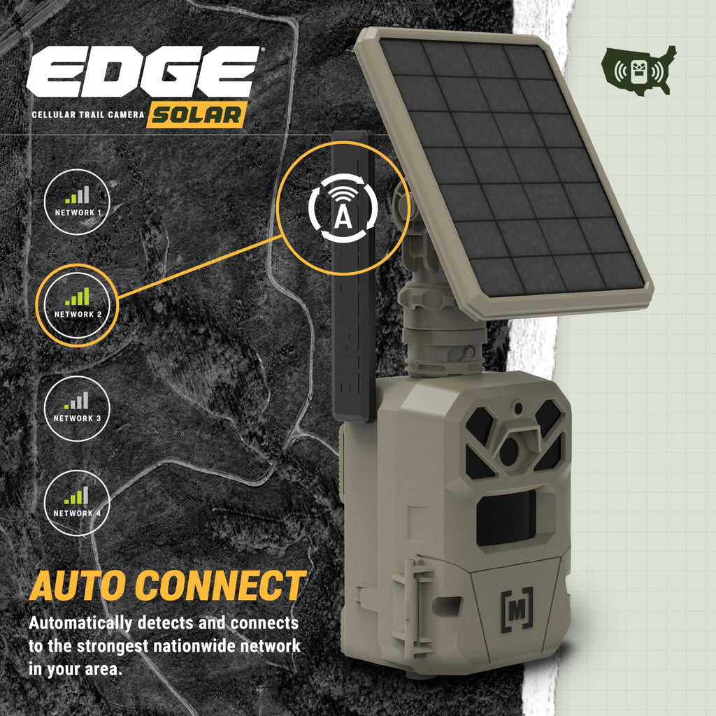 Moultrie Edge Solar Cellular Trail Camera - Integrated Solar, 40MP