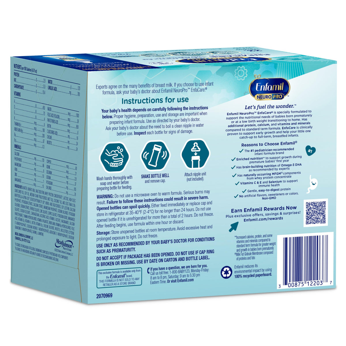 Enfamil NeuroPro EnfaCare Ready-to-Use Premature Baby Formula,2 Fl Oz, 48CT