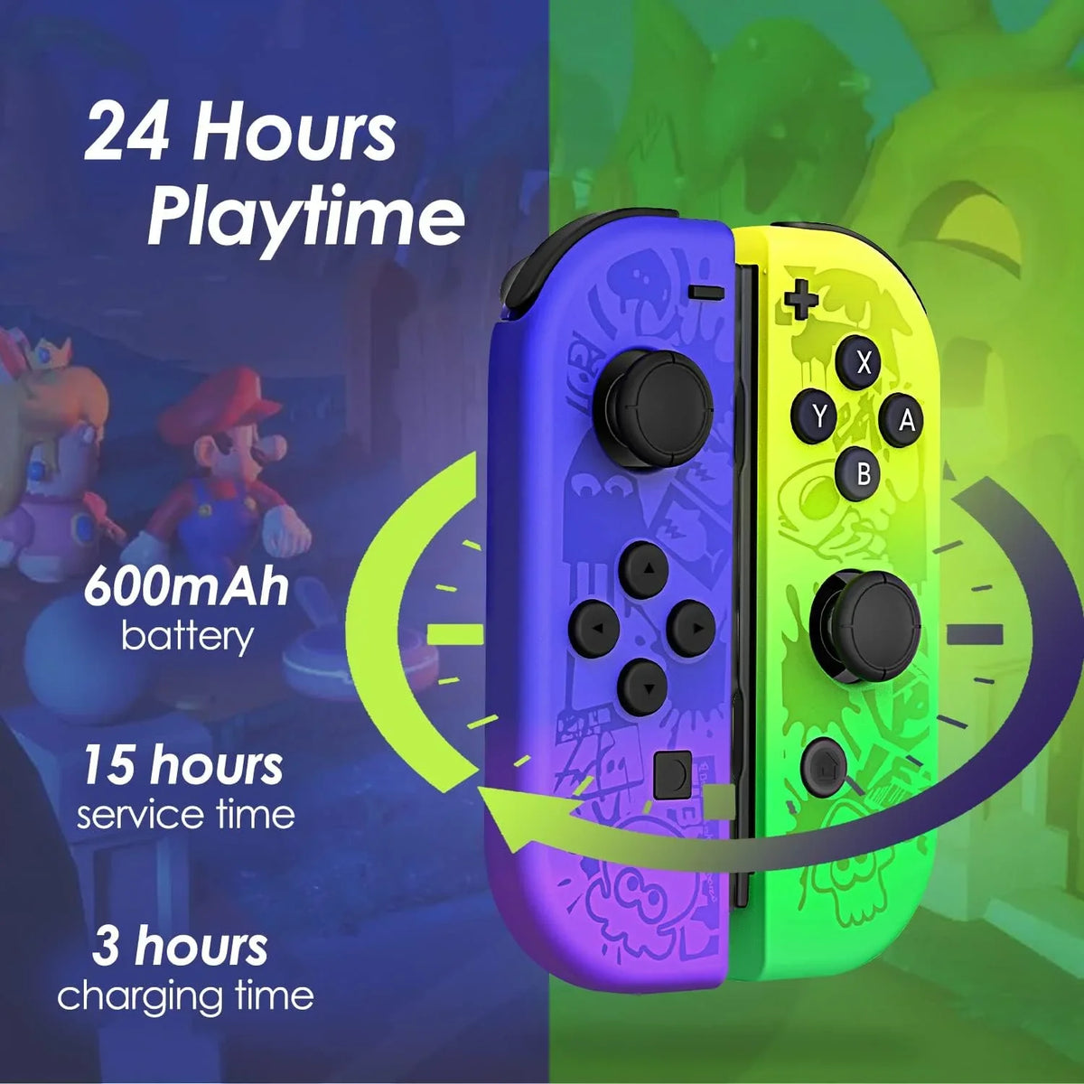 Joy cons 3 Controllers Edition Special Controller,Wireless Nintendo Joy-Pad Splatoon Joystick- Switch