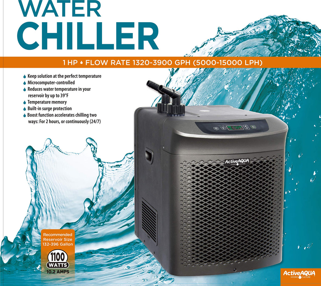 Active Aqua Water Chiller with Boost, 0.5 HP, 90-172 Gal, Cold Plunge