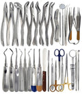 Premium Quality 77 Pcs Dental Oral Extraction Extracting Forceps Elevators Instruments Set Kit