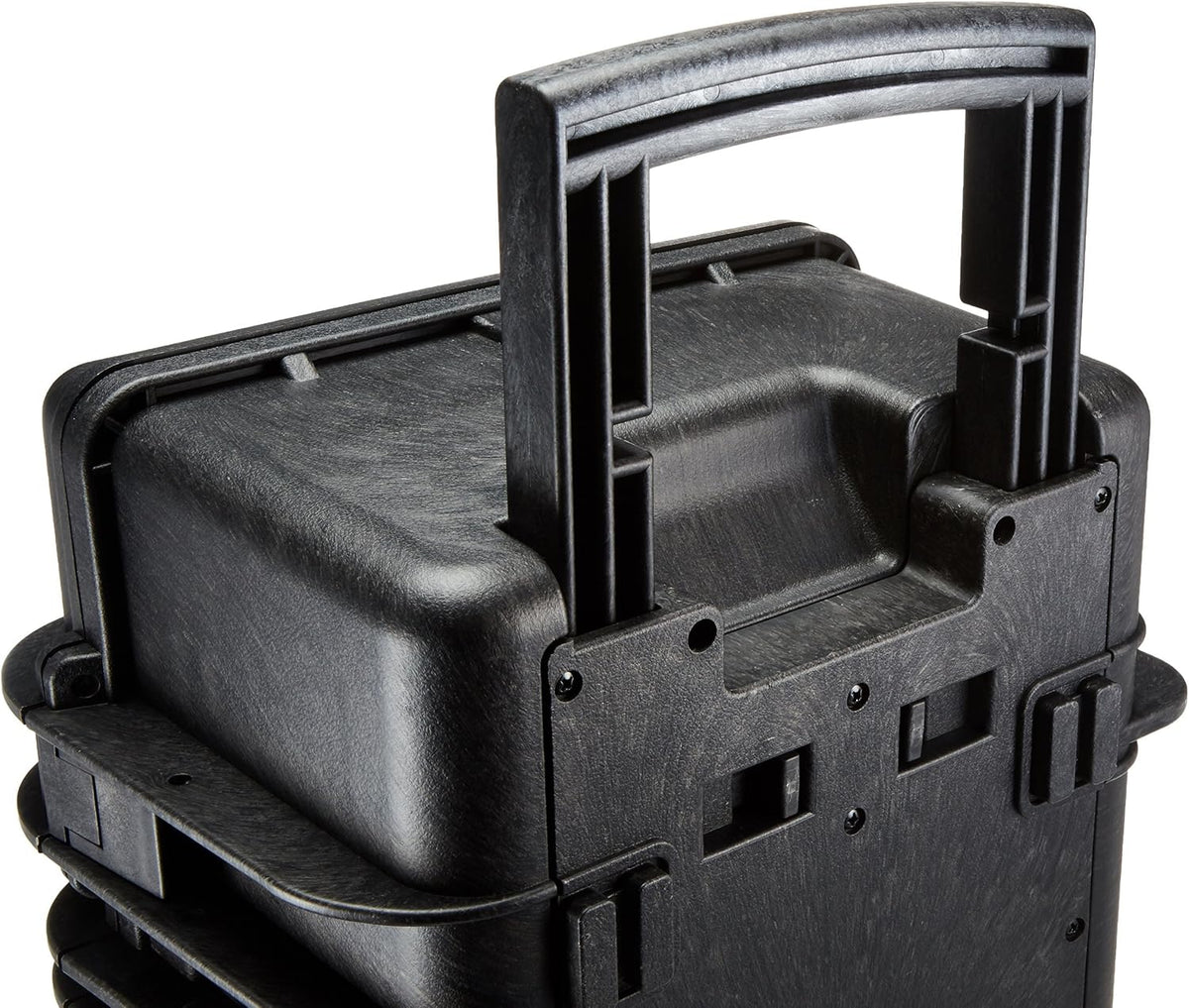 Amazon Basics Hard Protective Camera Case with Wheels, Large, Black, 22"L x 14"W x 9.8"H