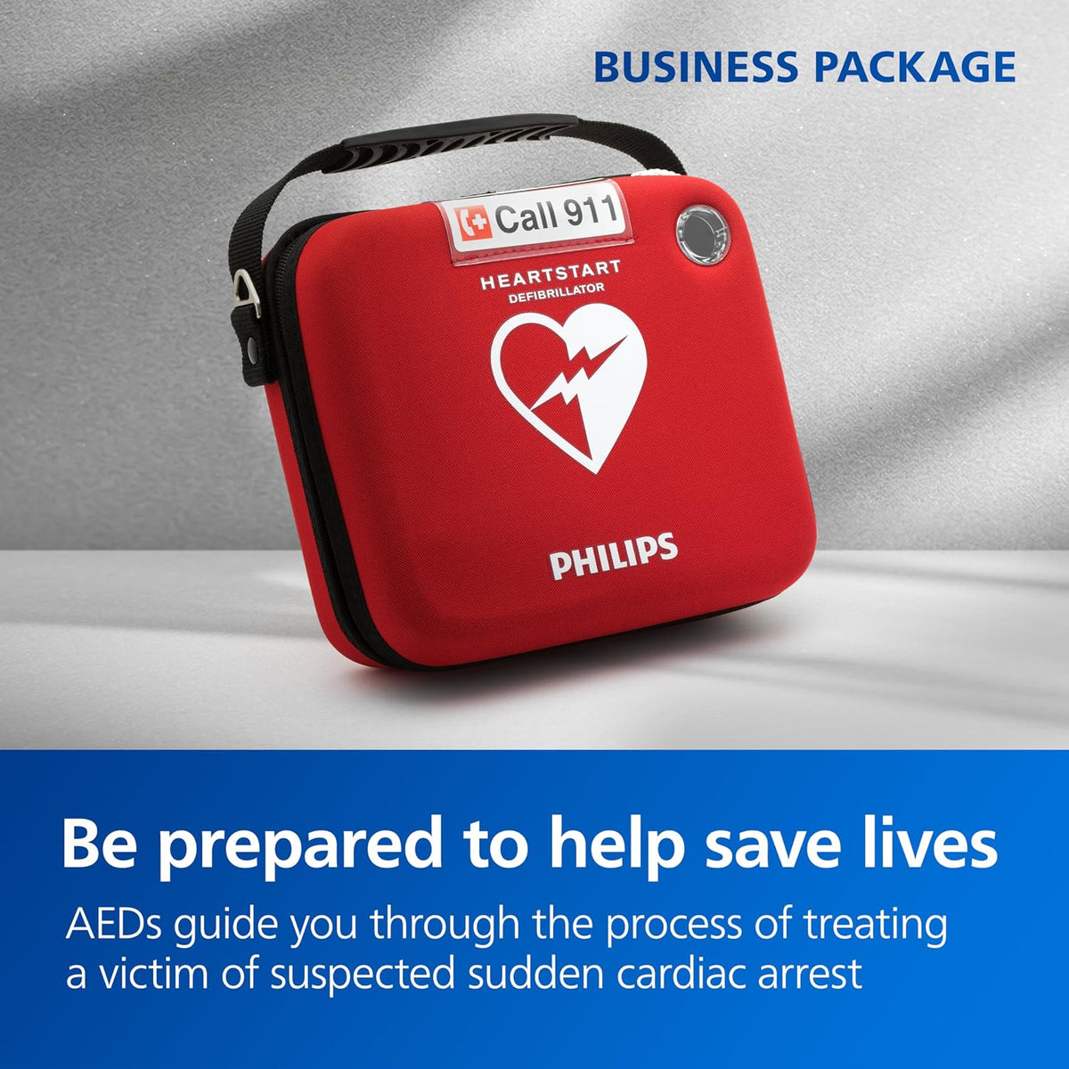 HeartStart Philips OnSite AED Defibrillator, Business Package M5066A-C02BPB