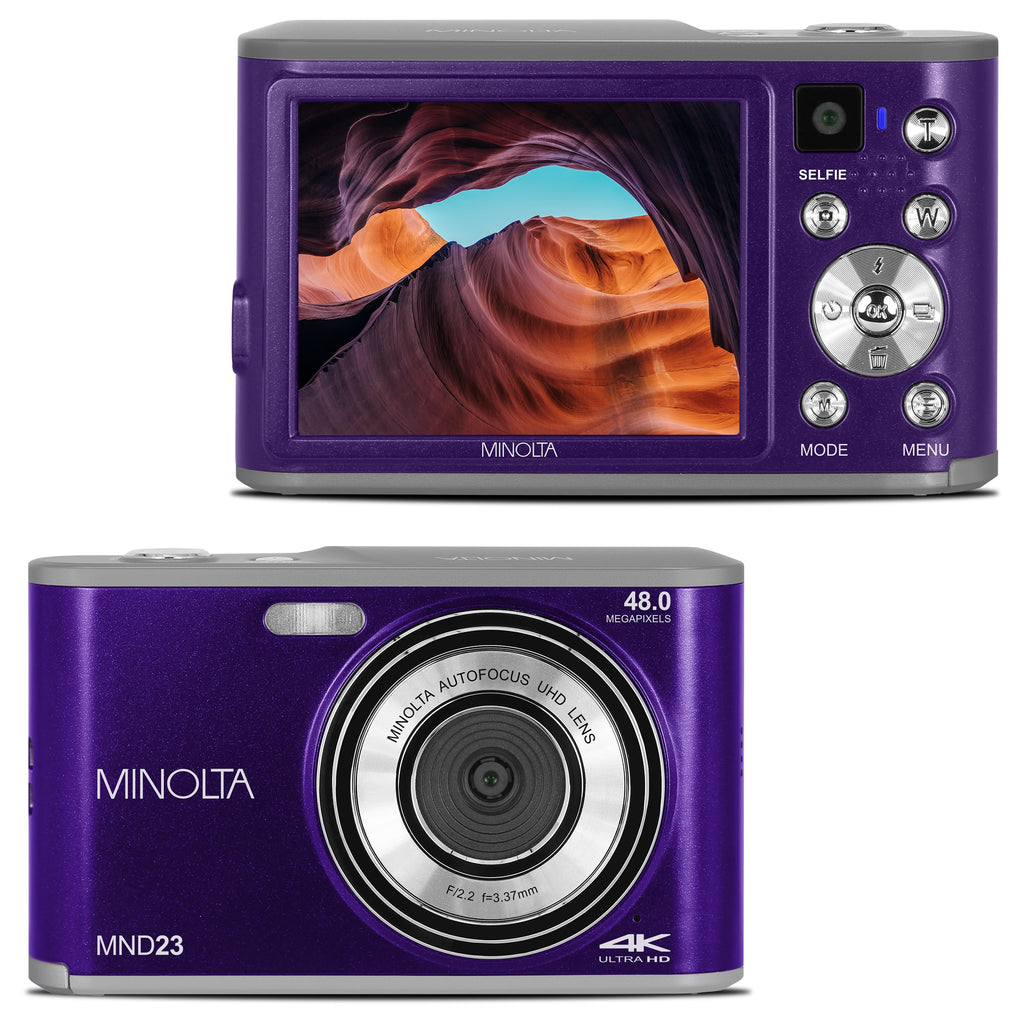Minolta MND23 4K Selfie Digital Camera - Blue