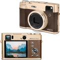 Minolta MND70 Retro 48MP Wi-Fi 5K Ultra HD Dual Lens Digital Camera - Gold/Brown