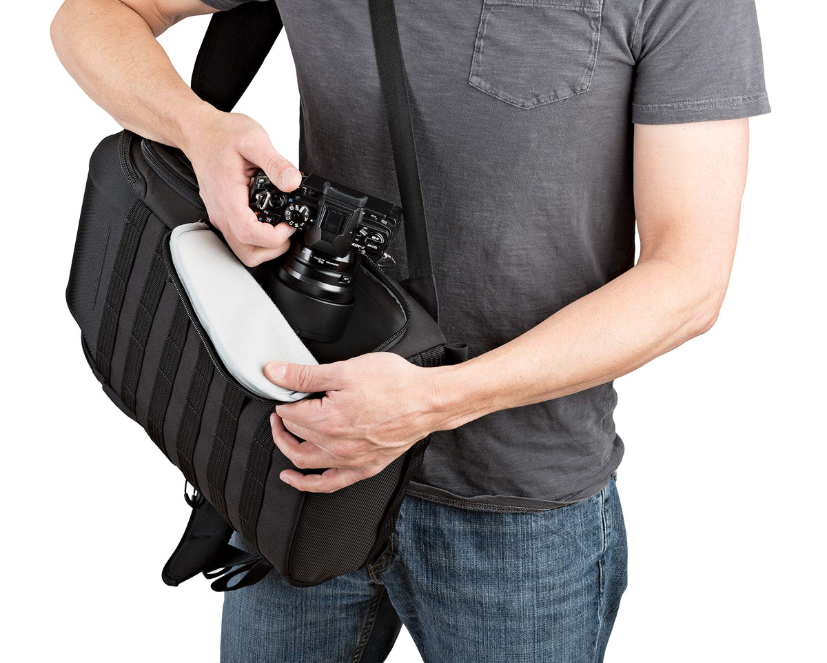 Lowepro ProTactic BP 450 AW III Camera Backpack, 4-point Access, Professional Camera Bag, DSLR/Drones/Mirrorless, Up to 16" Laptop, Rain Cover, for Photographer,Videographer, Volume 28L