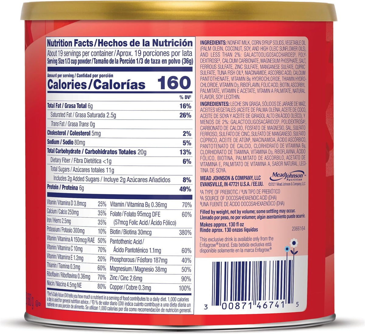 Enfagrow Premium Toddler Milk Nutritional Drink, Natural Milk, 24 Oz, 4 CT