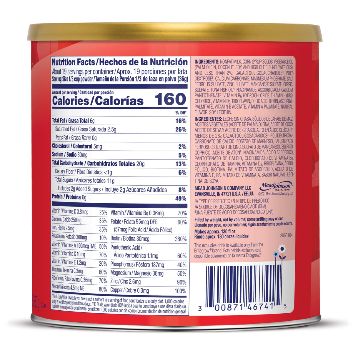 Enfagrow Premium Toddler Milk Nutritional Drink, Natural Milk, 24 Oz, 4 CT