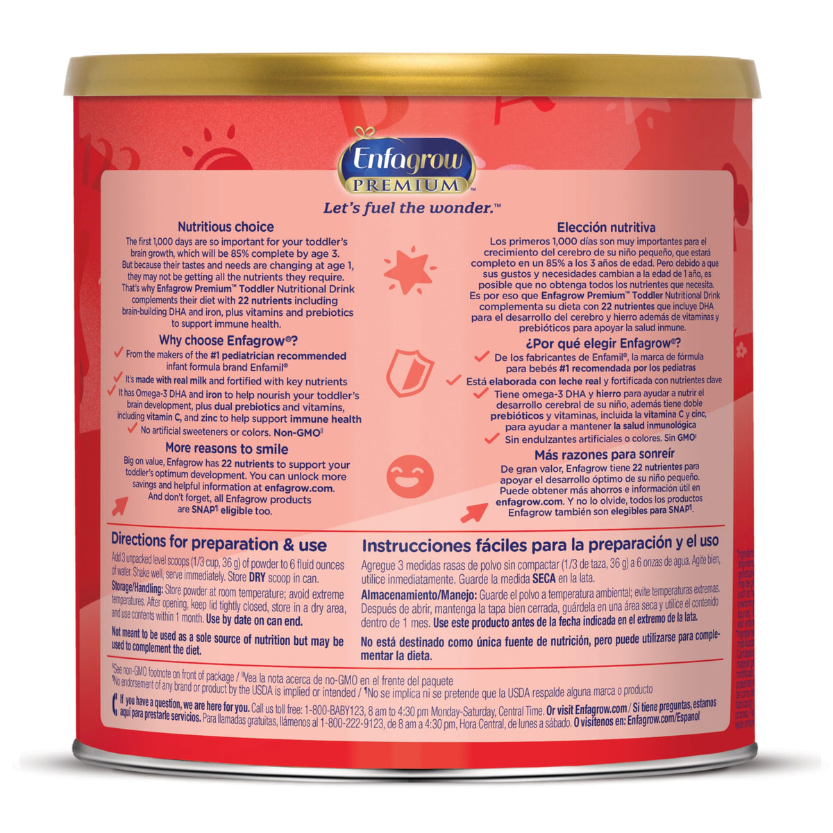 Enfagrow Premium Toddler Milk Nutritional Drink, Natural Milk, 24 Oz, 4 CT