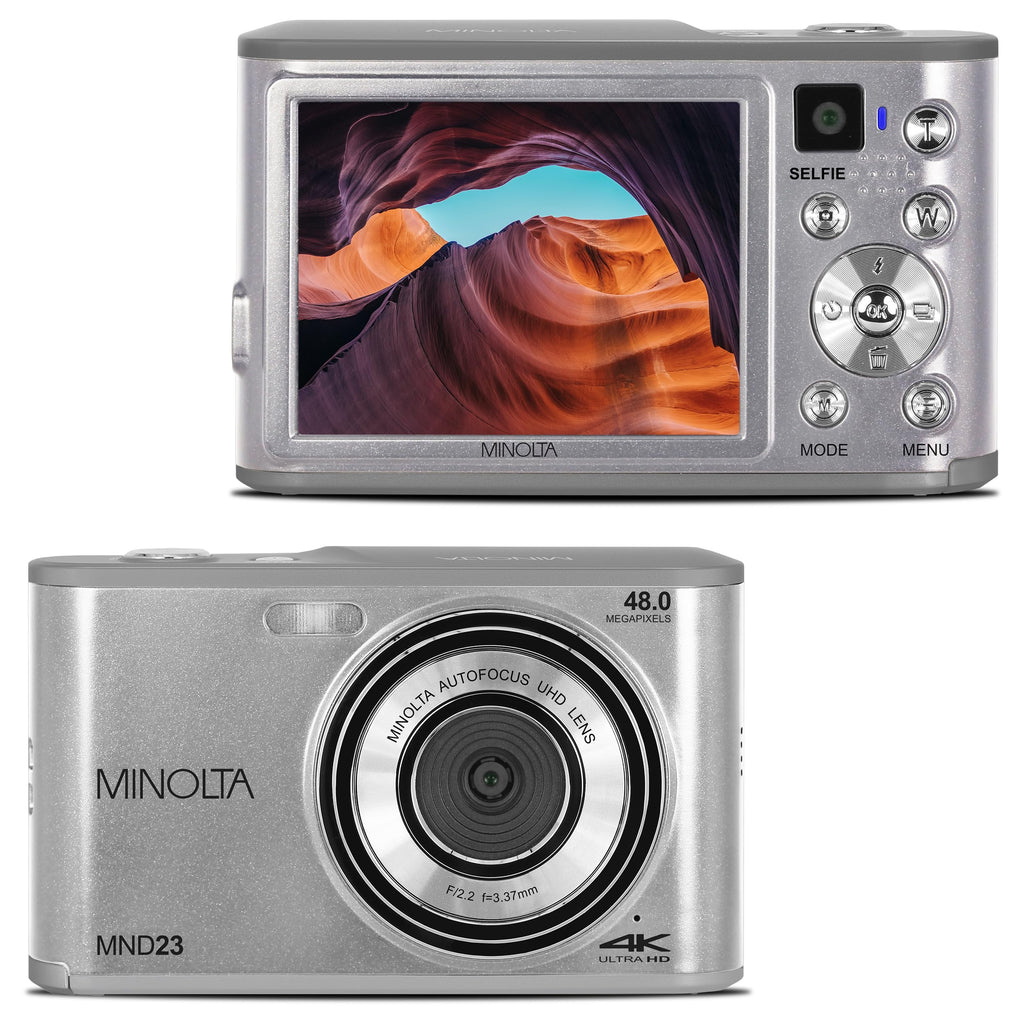 Minolta MND23 4K Selfie Digital Camera - Blue