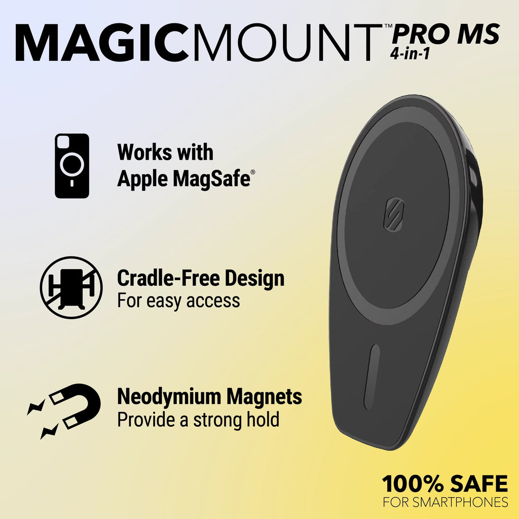 Dash/Windshield/Vent Scosche Magnetic iPhone w/ 4in1 Pro Comp 15/14/13 Mount MS MPMSODVM MagicMount