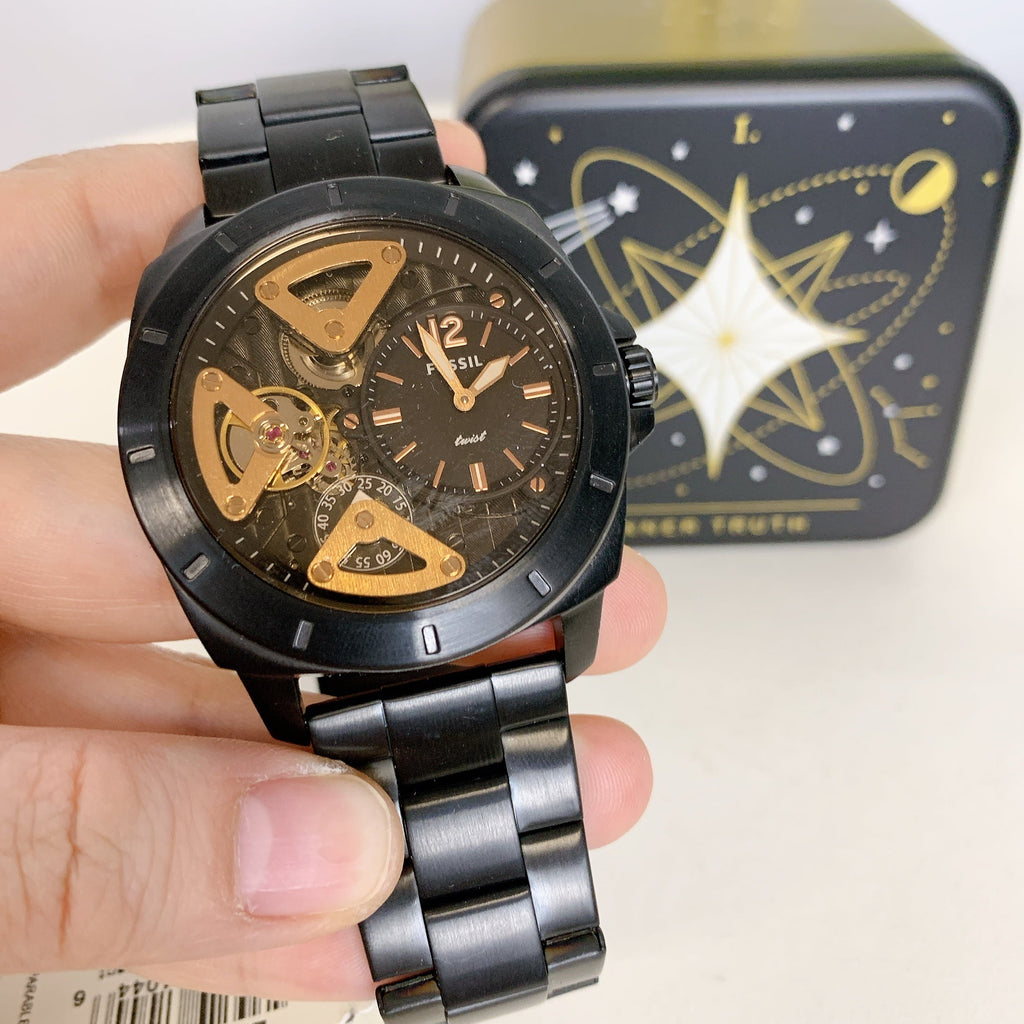 Fossil Twist Privateer Steel Stainless Black Watch BQ2788