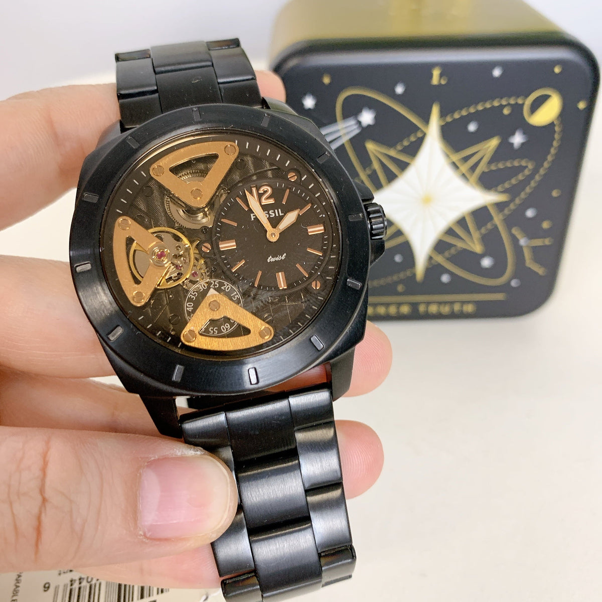 Fossil Twist Privateer Steel Stainless Black Watch BQ2788
