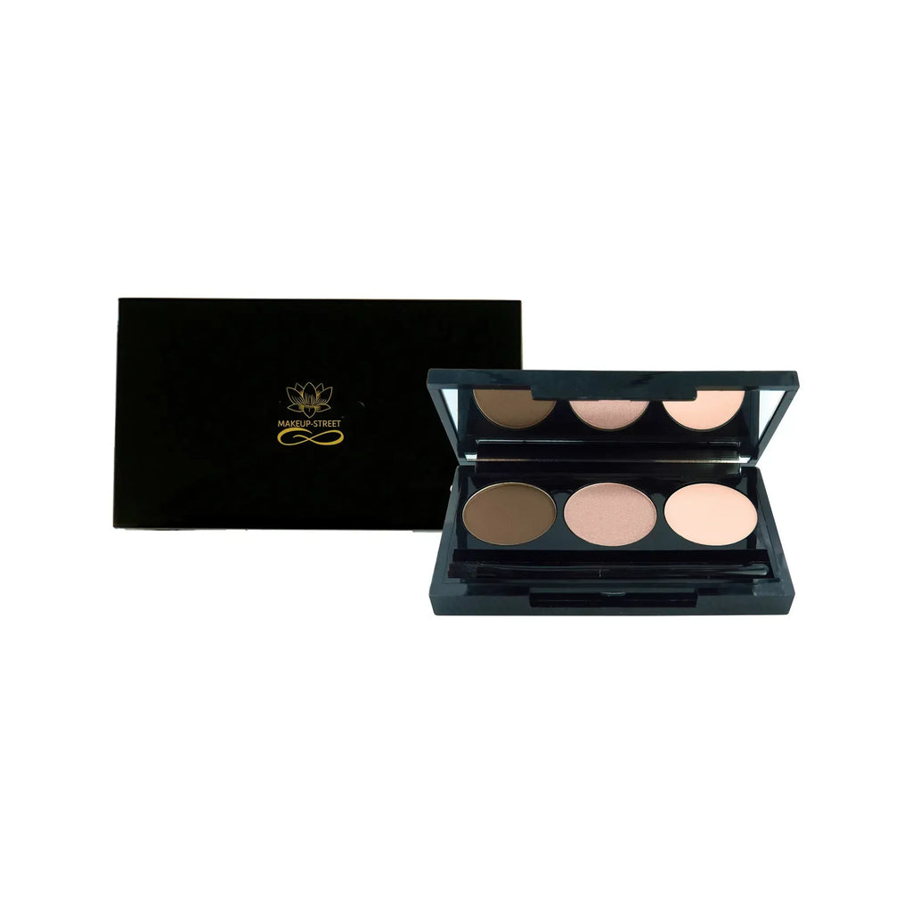 Colors Makeup-Street 6.2g 3 Hazel Free Brow Pro Vegan Matte Texture Palette - Eye Paraben