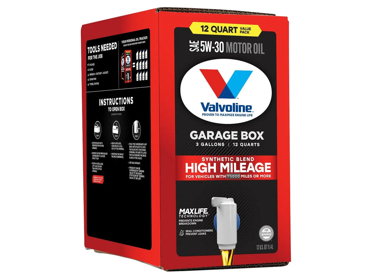 Box High Valvoline Oil Garage Blend 5W-30 Mileage Motor 12 MaxLife Synthetic QT