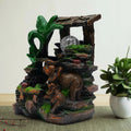 Tabletop Water Fountain With Led Rolling Ball Feng Shui Waterfall Fountain Home Indoor Water Fountain Led Lamp Tabletop Resin Rockery Fengshui Waterfall Decor