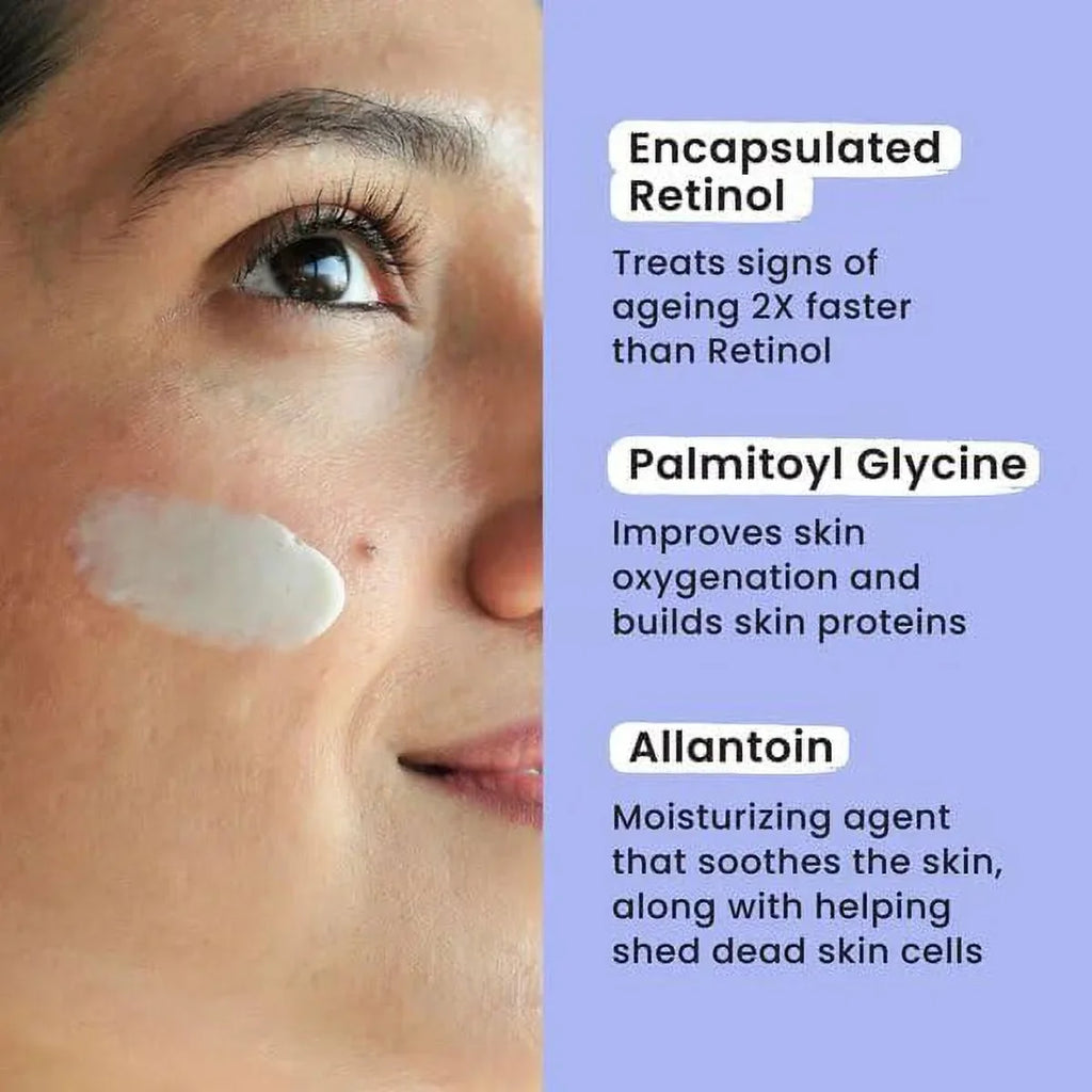 wrinkles | Lift | Beginner Purg Tightening Friendly and Anti fine Foxtale | Retinol Serum | Face Ageing for Reduces Night No Cream 0.15% Retinol Night lines and