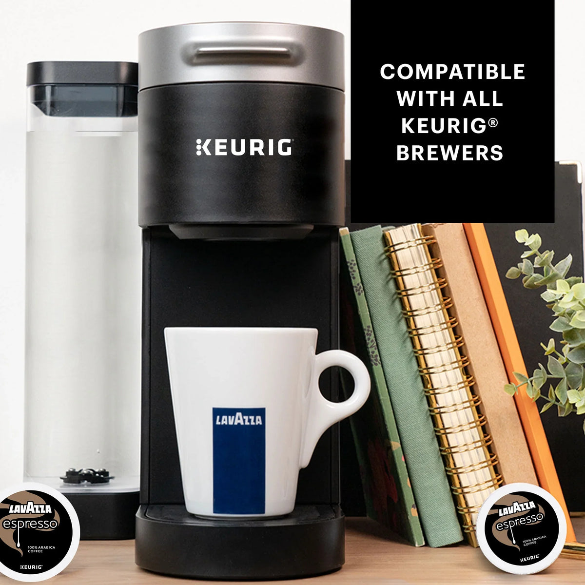 40) Medium Coffee Single-Serve Espresso for Keurig of (Pack K-Cups Lavazza Brewer, Roast