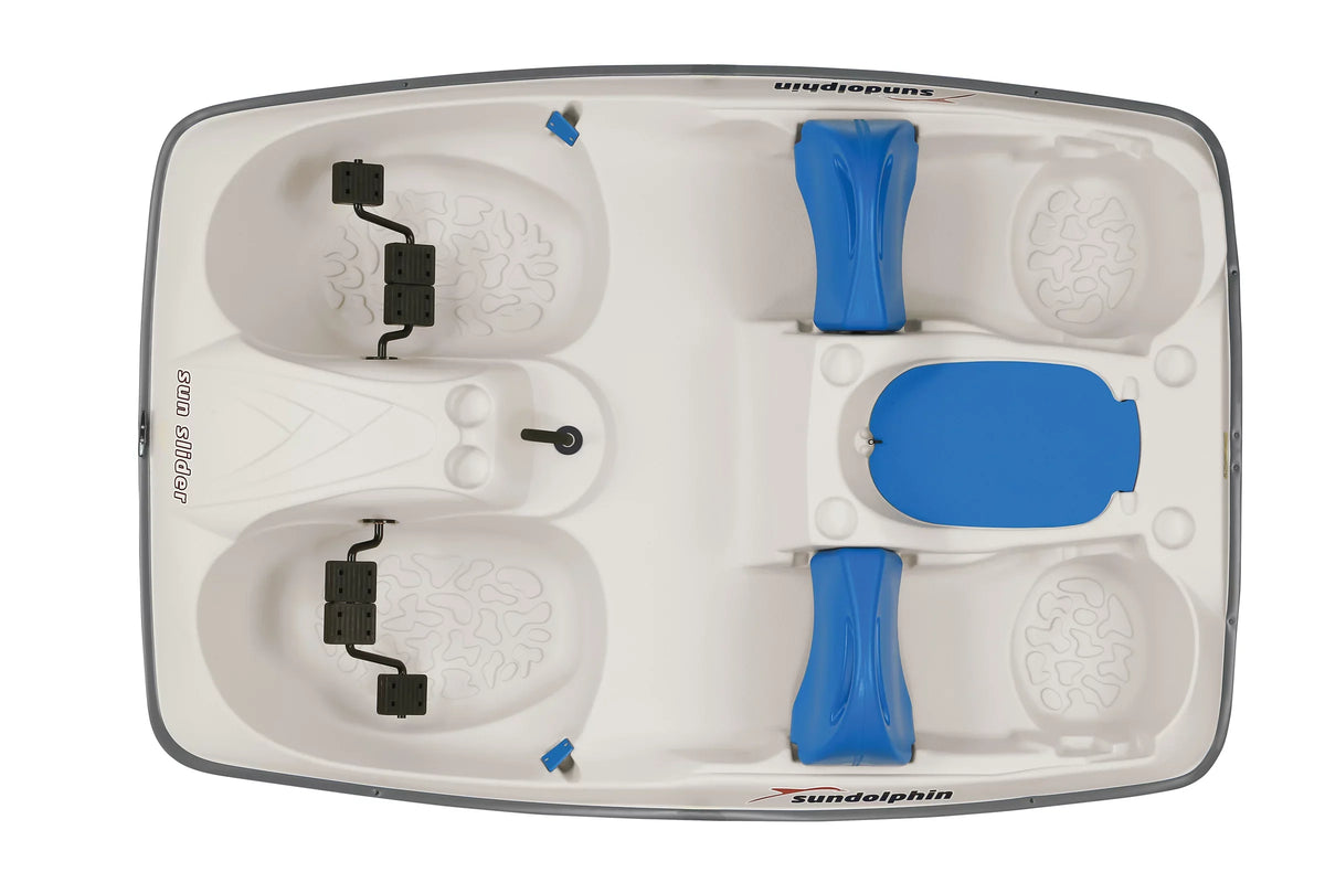 Sun Dolphin 5 Seat Sun Slider Pedal Boat With Canopy, Navy