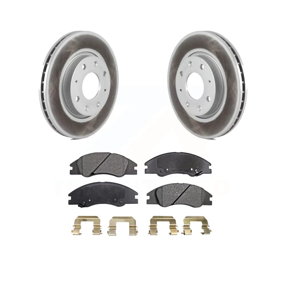 Kit Rotors Front Pads Semi-Metallic Spectra5 Brake Coated For - Auto KGF-100322 And Transit Kia Disc Spectra