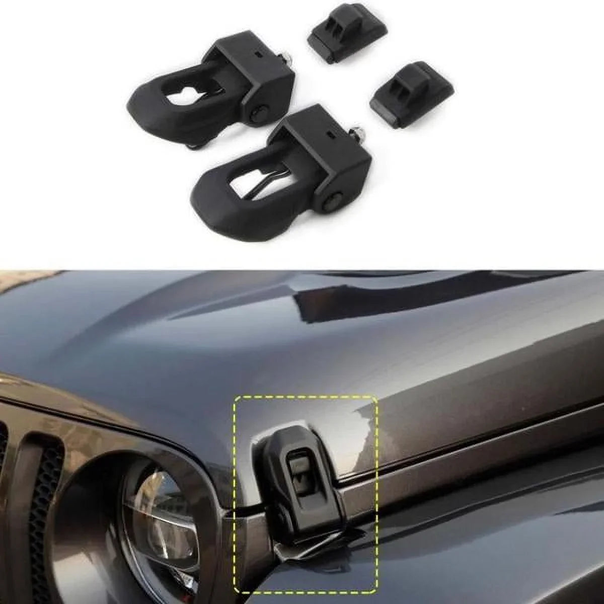 and Jeep Hood Locking Models 2007 Pins - for Latch JL Wrangler JK Current