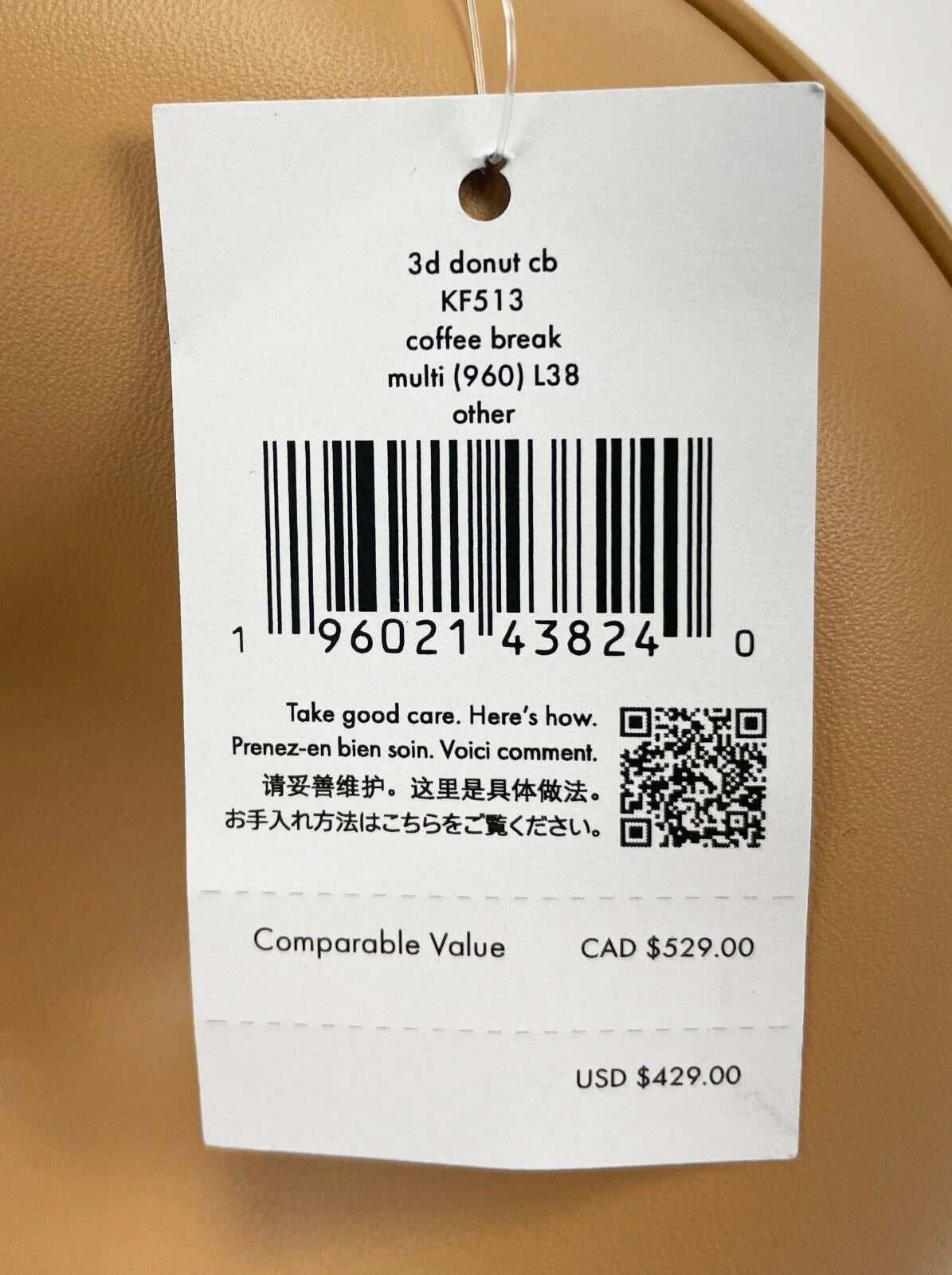 Bag Donut Break Kate Spade 3D Crossbody Purse Coffee